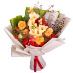 Букеты с гладиолусами