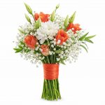 Свадебные букеты невесты из гипсофилы и эустомы