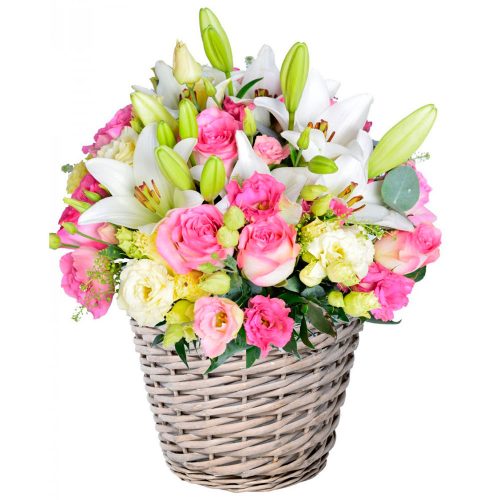 Цветочная композиция в корзине «Впечатление»