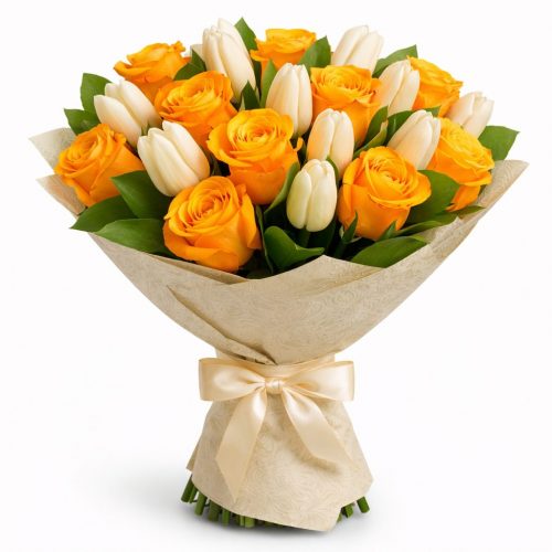 Букет «Персиковое небо»