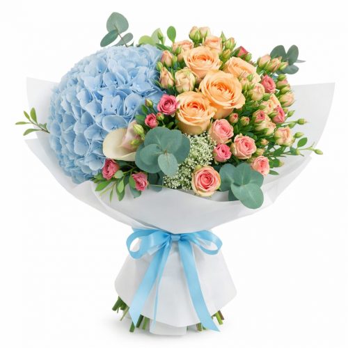 Букет цветов «Голубая луна»