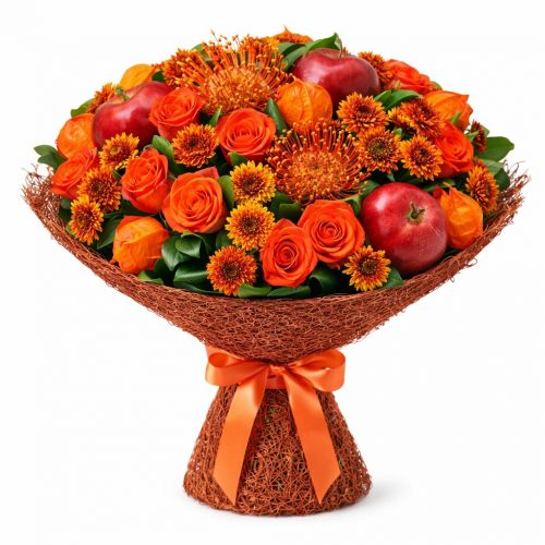 Флористический букет «Огненный вихрь»