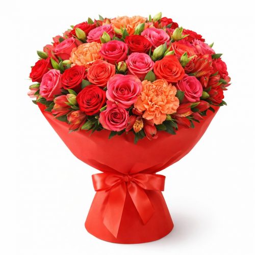 Флористический букет «Цветочный вихрь»