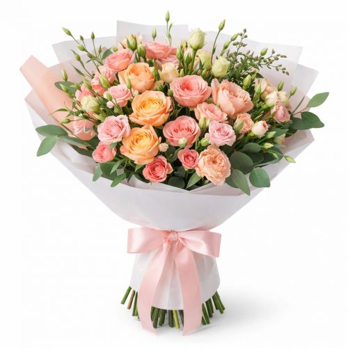 Роскошный букет «Розовый шарм»