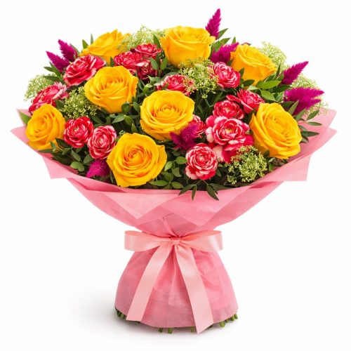 Цветочный букет «Акварельный вихрь»