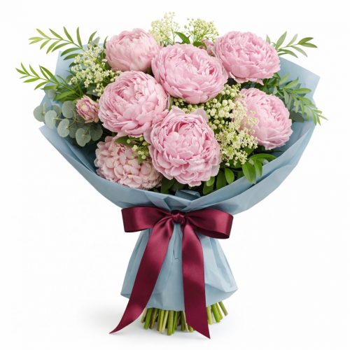 Цветочный букет «Розовый восторг»